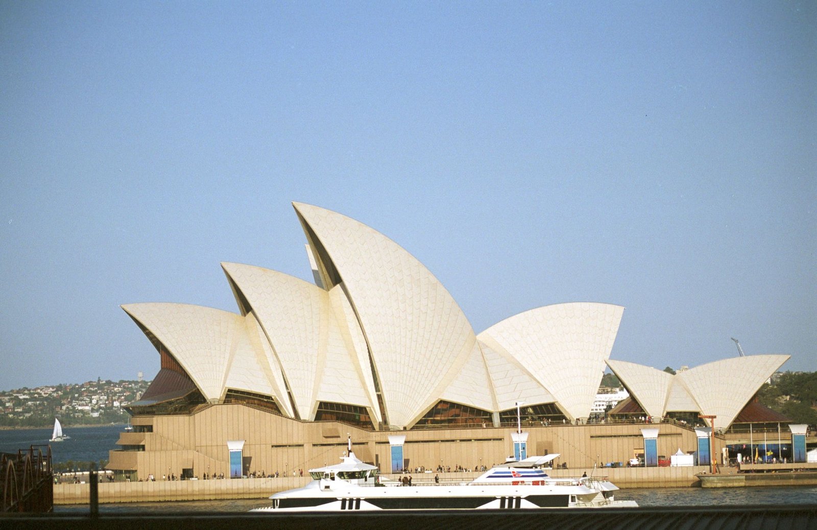 The Sydney Opera House on the harbor waterfront